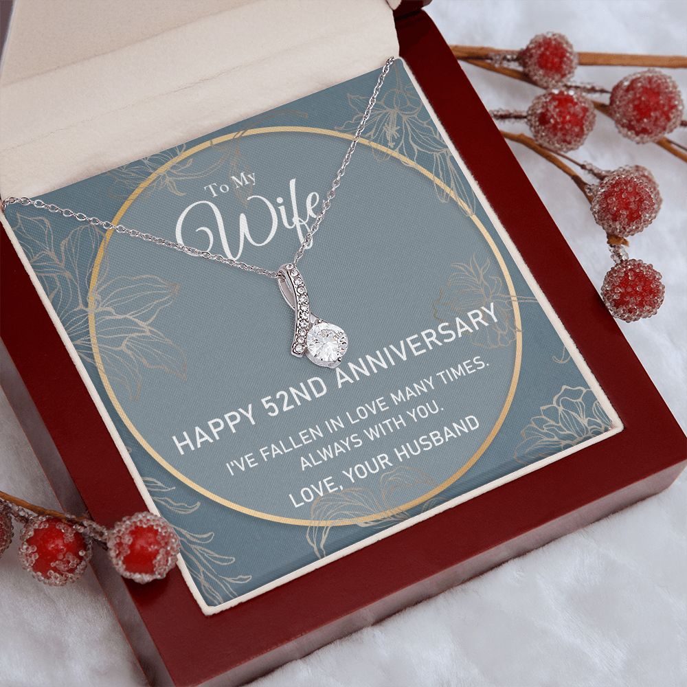 To My Wife Necklace from Husband, Personalized Necklace for Women, Luxury Necklace for Wife from Man Men, Wedding Anniversary Present For Wife, Beautiful Wife Jewelry Christmas Birthday Gifts For Wife5 Alluring Beauty Necklace
