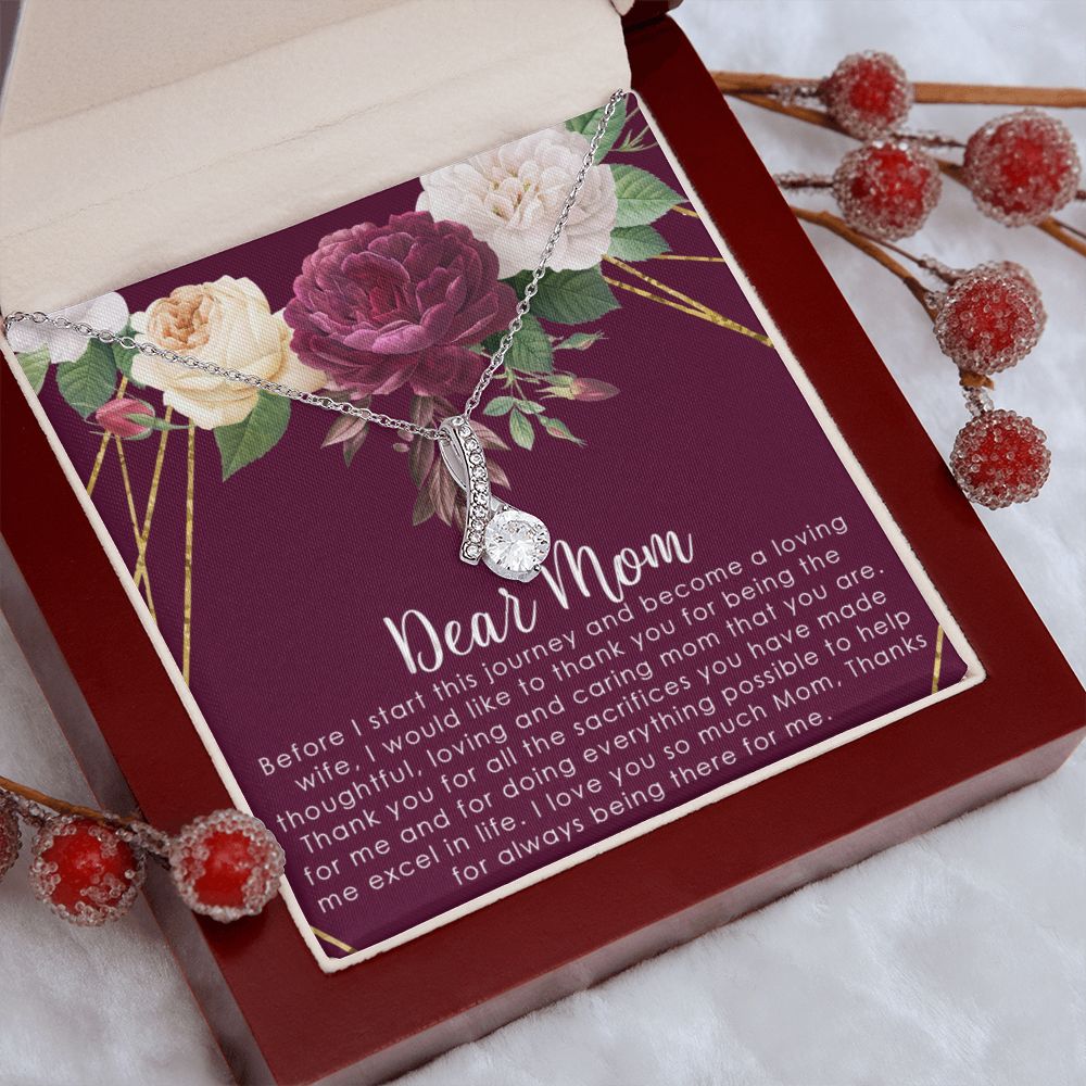 To My Mom Necklace, Gift For Mom, Mother's Day Gift from Daughter, Mom Jewelry Gift for Mothers Day, Birthday Gift for Mother, Moms Gift from Daughter Son, Necklace for Mom Mother2 Alluring Beauty Necklace