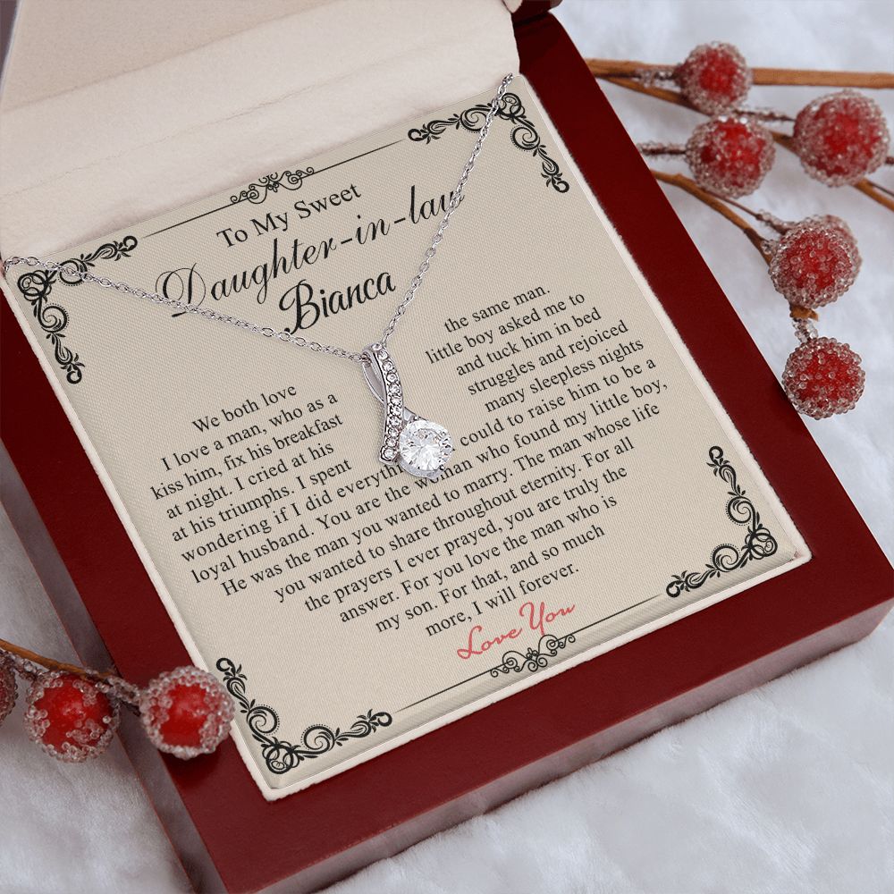 Daughter In Law Gifts Ideas, Daughter In Law Necklace, Gifts For Future Daughter In Law, Daughter In Law Birthday Gifts, Daughter-in-law Gifts From Mother In Law, Birthday Gifts For Daughter4 Alluring Beauty Necklace