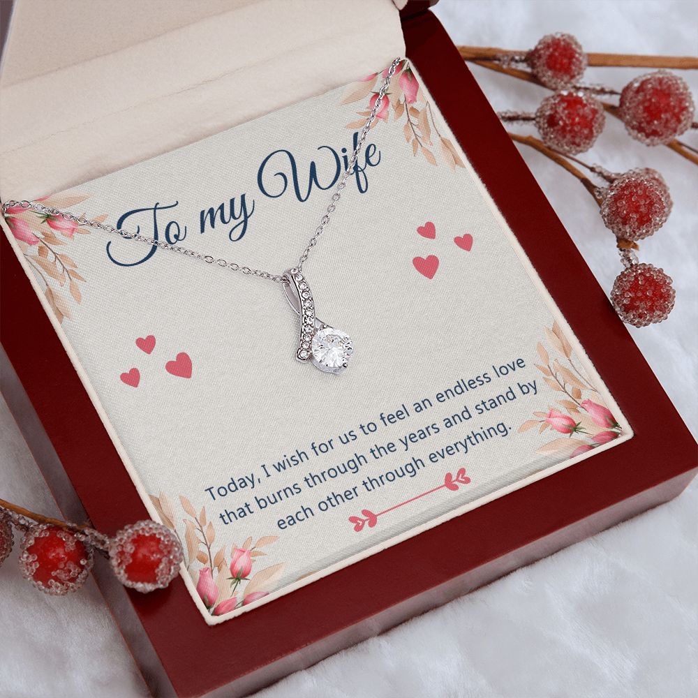 Birthday Gifts For Wife, Necklace Gifts For Wife From Husband, To My Wife Jewelry For Women , To My Wife Necklace  from Husband Wedding Anniversary Present For Wife, Beautiful Wife Jewelry Christmas 4 Alluring Beauty Necklace