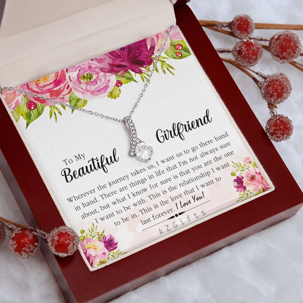 To My Girlfriend Necklace from Boyfriend To My Future Wife Necklace Jewelry For Girlfriend Gift For Girlfriend Gift for Her Romantic Birthday Valentines Day Gift For Girlfriend Gifts Necklaces 5 Alluring Beauty Necklace
