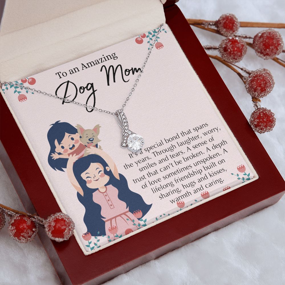 Love Knot Necklace, Dog Mom Gift For Mother's Day, Dog Mom Necklace For Women, Dog Mama Sentimental Gift, Dog Lover Gifts For Her, Unique Alluring Beauty Necklace