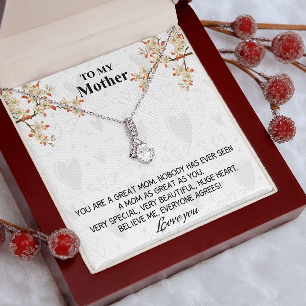 Mom Necklace Gifts for Mom from Daughter to Mom Gifts for Mothers Day from Daughter, To My Mom Necklace from Daughter to Mom Birthday Gifts Necklace with Message Card and Gift Box8 Alluring Beauty Necklace