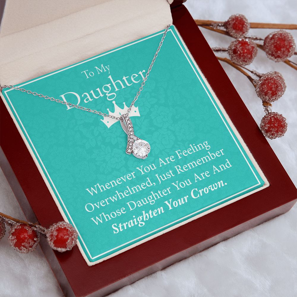 Jewelry Pendant Present for Daughter, To My Daughter Gift Necklace from Mom, Mother Daughter Gift Ideas, Birthday Christmas Gift Graduation Gifts for Daughters, Mother and Daughter Necklace 15 Alluring Beauty Necklace