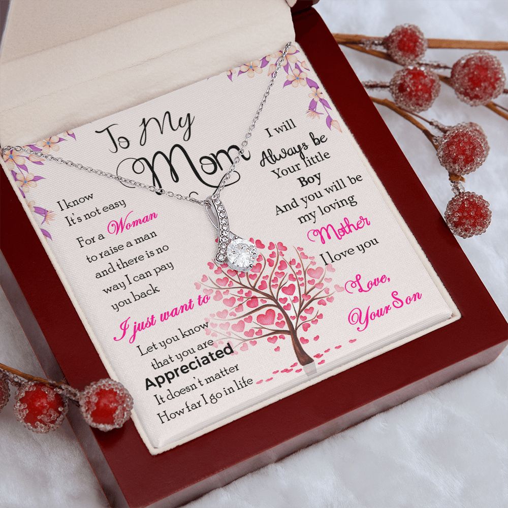 To My Mom Necklace Pendant Gift From Son I Know It's Not Easy For A Woman Necklace For To Mom Happy Mothers Day Mother In Law Gift On Birthday Anniversary Gift 30821 Alluring Beauty Necklace