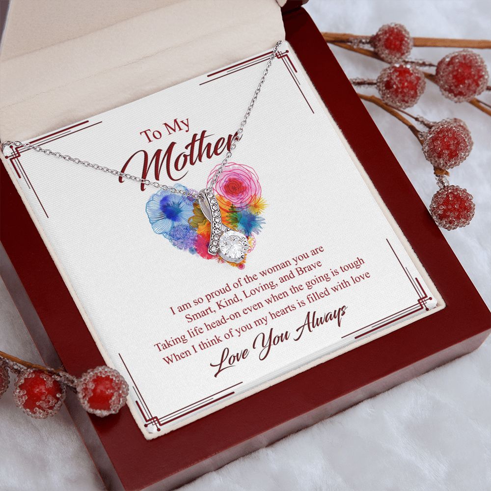 To My Mom Necklace, Gift For Mom, Mother's Day Gift from Daughter, Mom Jewelry Gift for Mothers Day, Birthday Gift for Mother, Moms Gift from Daughter Son, Necklace for Mom Mother 8 Alluring Beauty Necklace