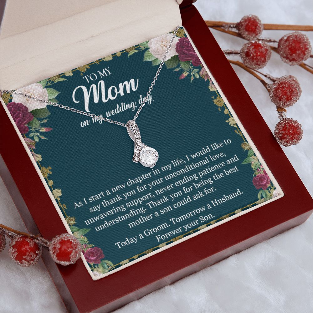 To My Mom Necklace, Gift For Mom, Mother's Day Gift from Daughter, Mom Jewelry Gift for Mothers Day, Birthday Gift for Mother, Moms Gift from Daughter Son, Necklace for Mom Mother 3 Alluring Beauty Necklace