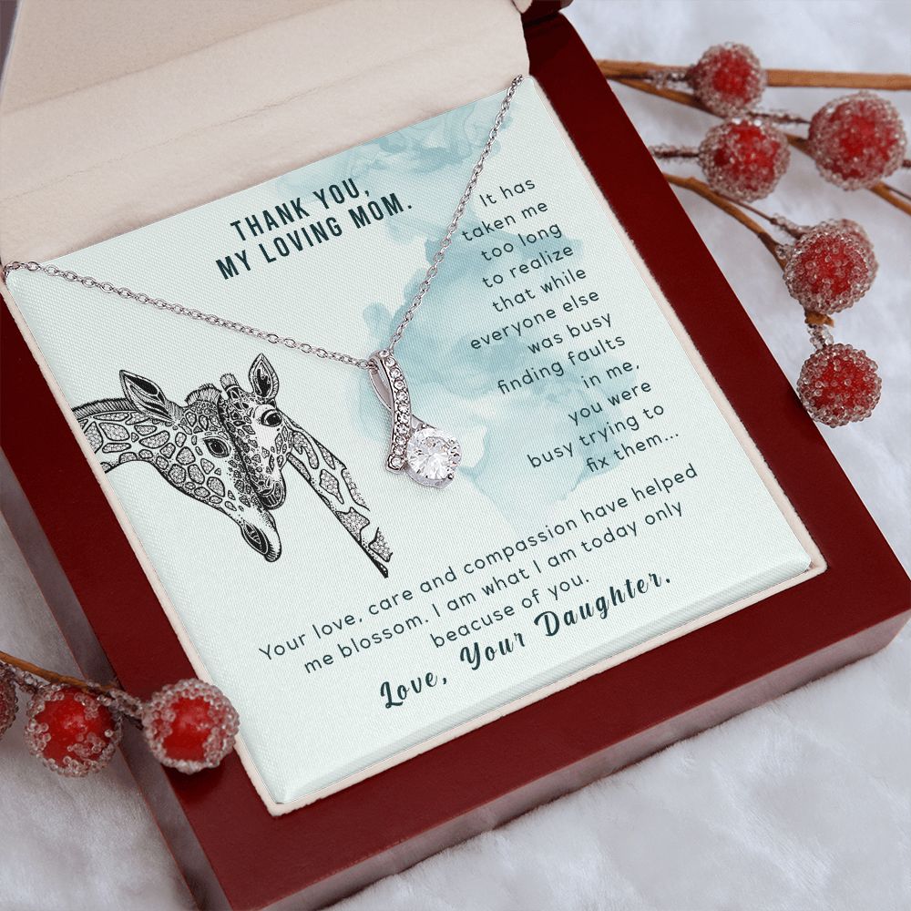 To My Thank You My Loving Mom Giraffe Necklace Pendant Gift From Mom Necklace Gift For To Daughter Birthday Daughter In Law Gift On Birthday Anniversary Gift 30821 Alluring Beauty Necklace