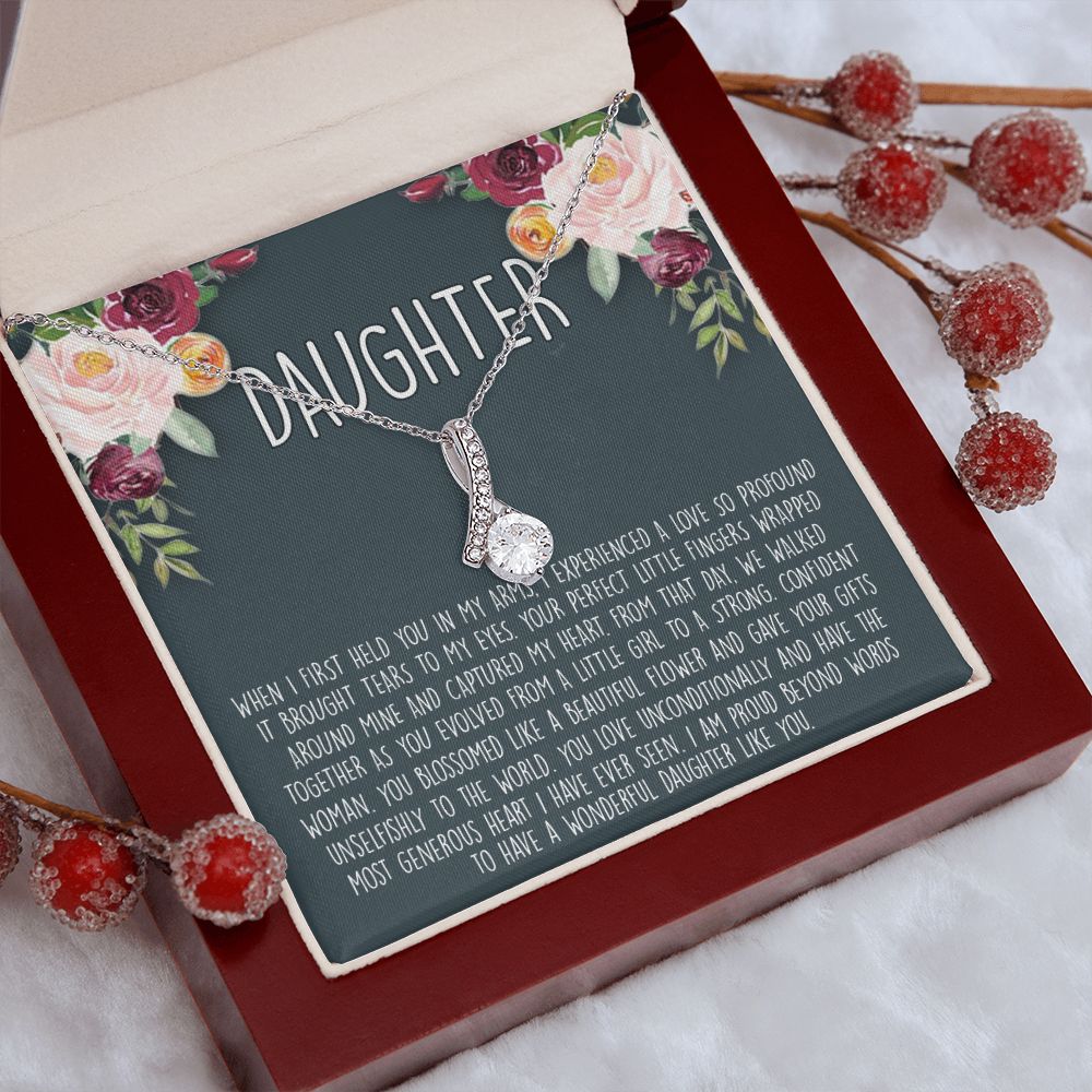 Daughter Necklace Gift for Daughter, Daughter Jewelry, Mother Daughter Alluring Beauty Necklace