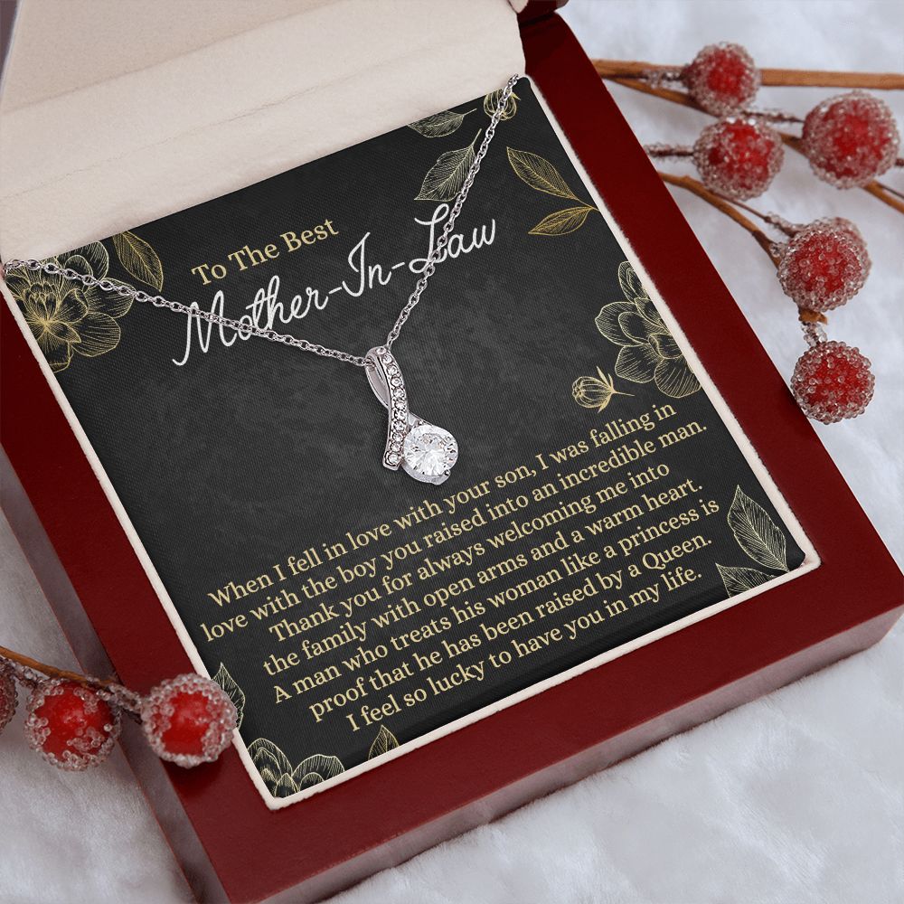 Mother In Law Gift, Cute Mother In Law Gifts Christmas, Unique Gift for Mother In Law Birthday, Best Mother In Law Gift, Mother-In-Law Gift Alluring Beauty Necklace