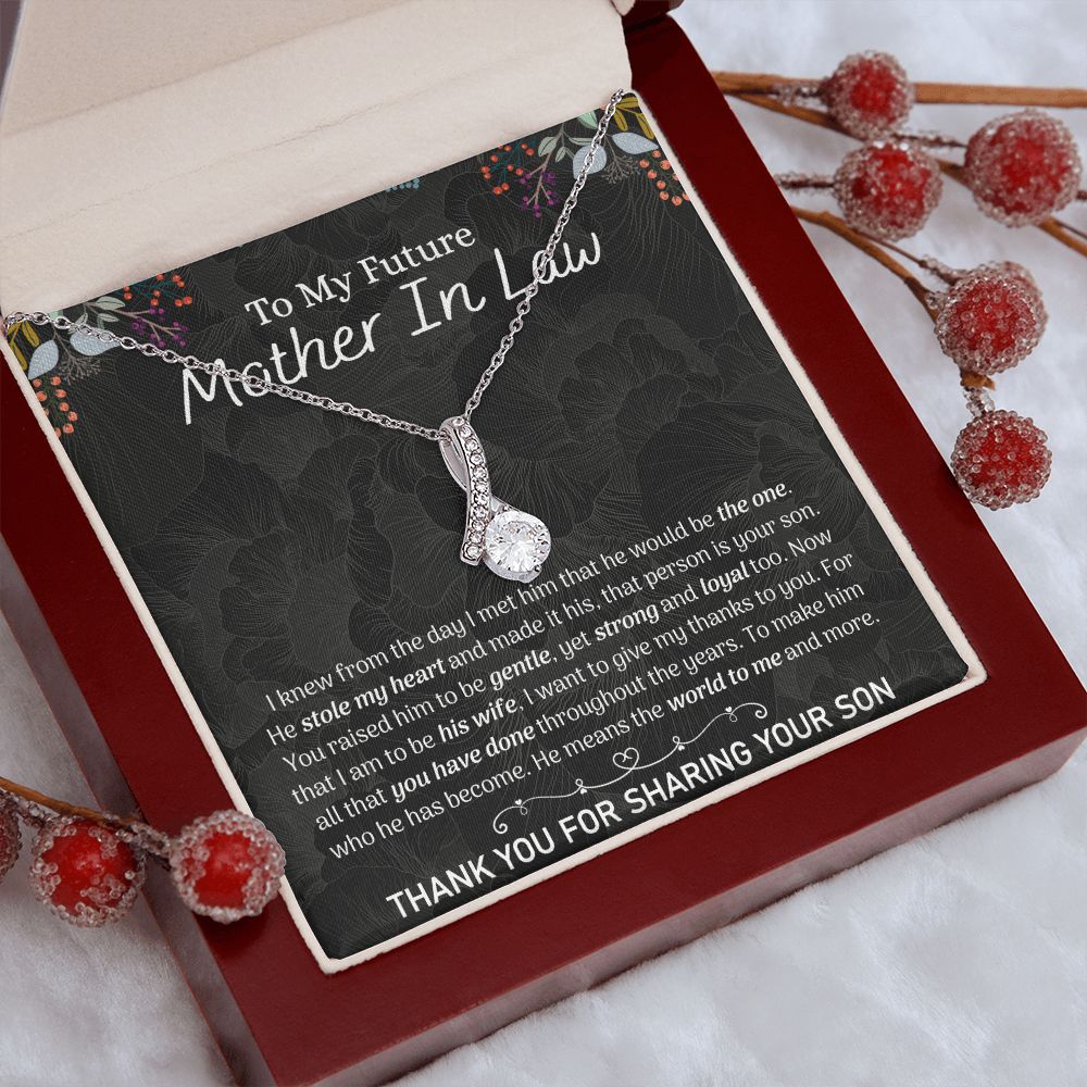 Future Mother In Law Sunflower Bracelet, Mother In Law To Be Gifts, Soon To Be Mother In Law Gifts, Future Mother In Law Birthday Gift Alluring Beauty Necklace
