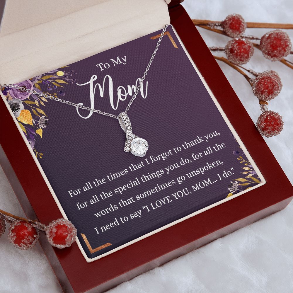 To My Mother Gift Necklace To Mom, Mother, Mommy, Momma from Child Special Mother Gift for Birthday Mothers Day Retriment Anniversary Hoiday Present for Mom Necklace for Women Alluring Beauty Necklace