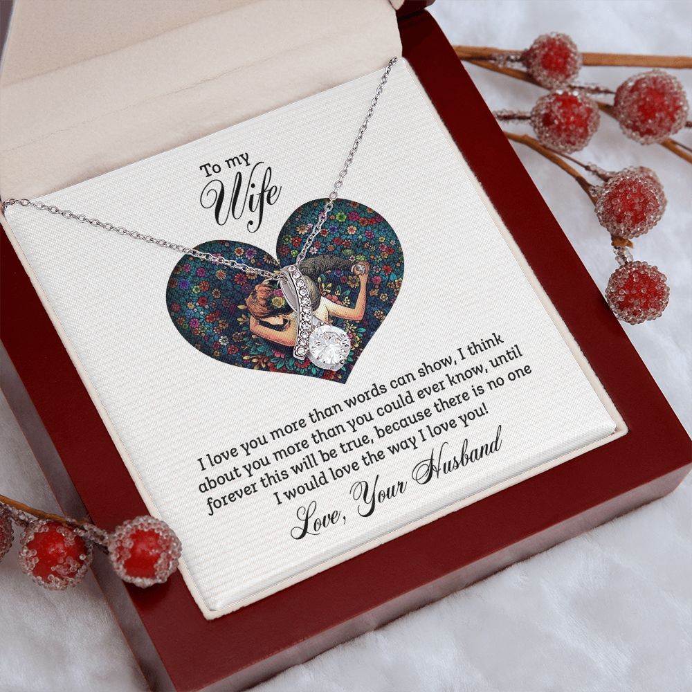 Birthday Gifts For Wife, Necklace Gifts For Wife From Husband, To My Wife Jewelry For Women , To My Wife Necklace  from Husband Wedding Anniversary Present For Wife, Beautiful Wife Jewelry Christmas23 Alluring Beauty Necklace