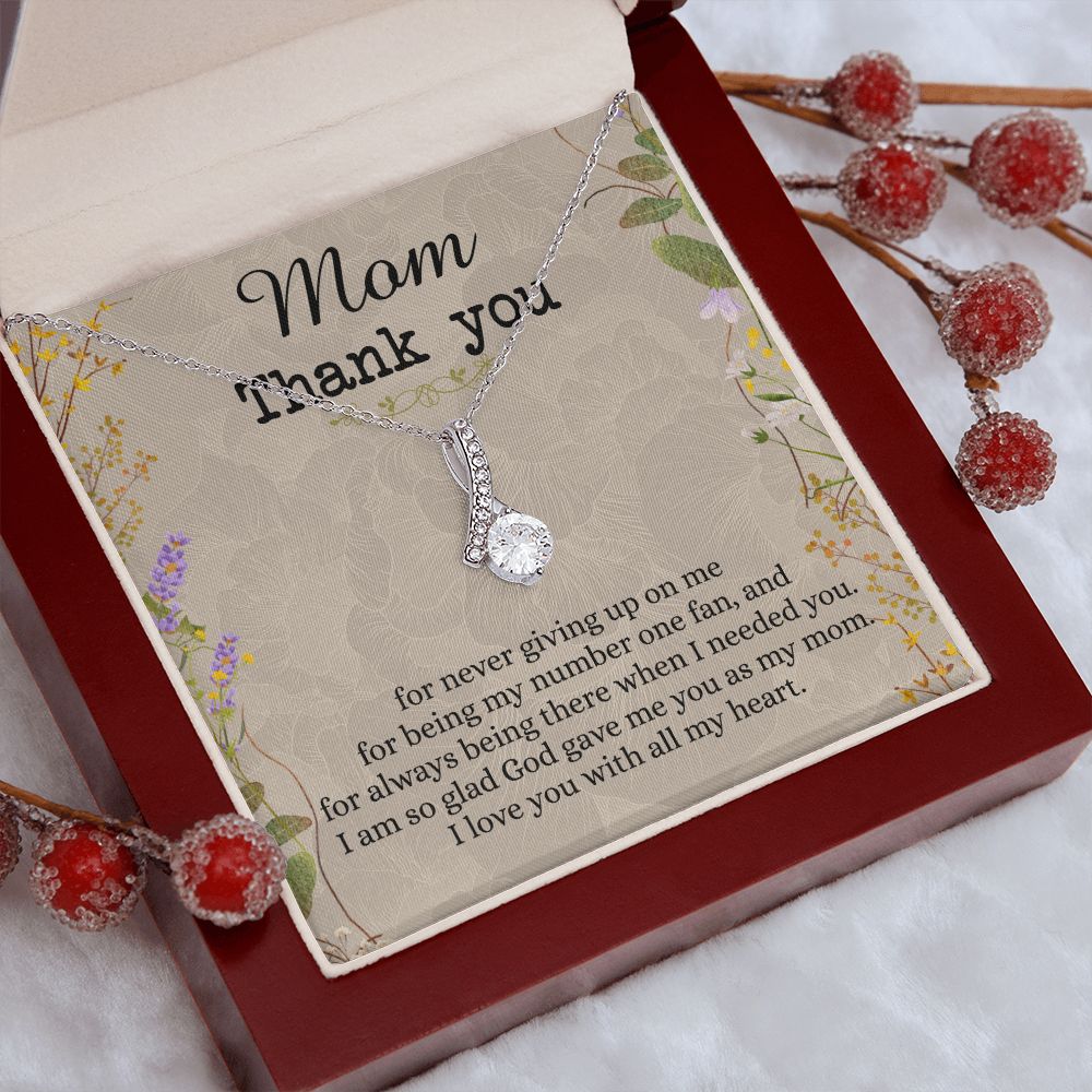 To My Mom Necklace, Thank you Mom Gift, Gift for Mom, Mother's Day Gift from Daughter, Mother Daughter gift, Gift from child, Gift for Mom, Mothers Day Necklace for Women Alluring Beauty Necklace