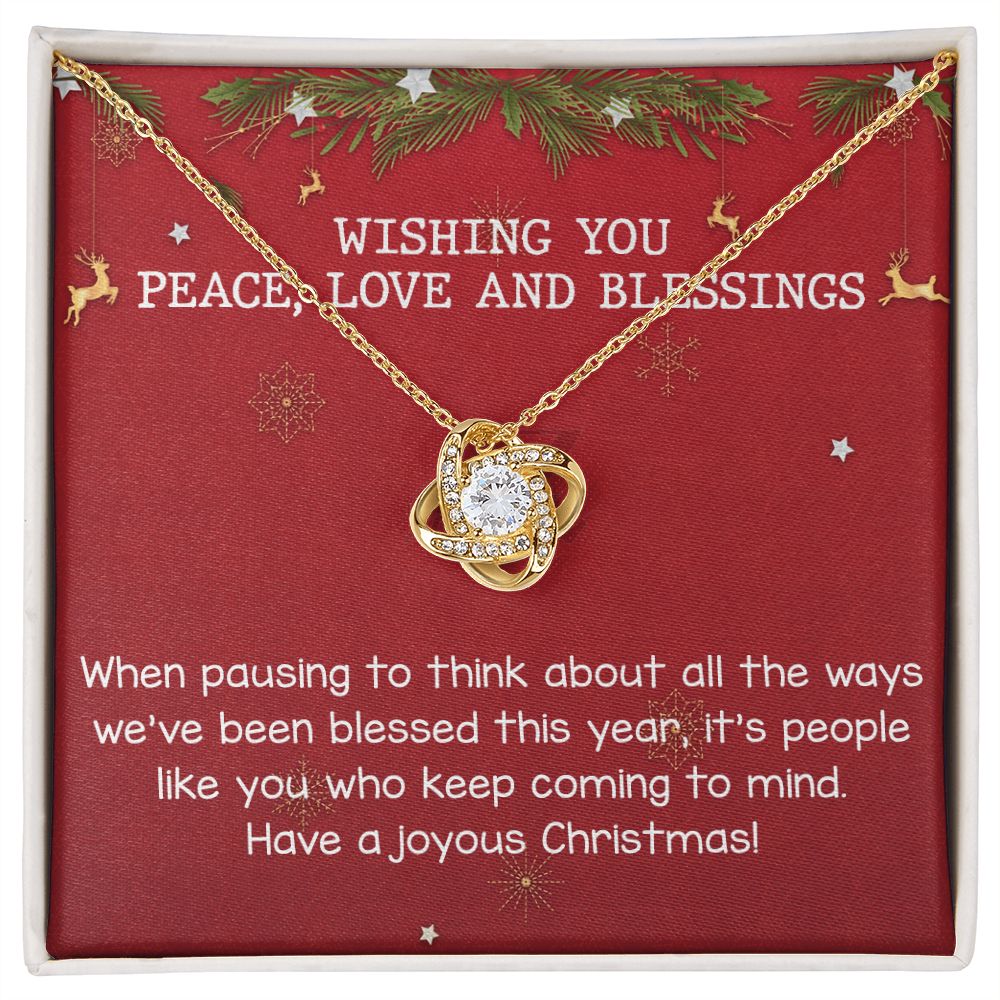 Wishing You Peace Love and Blessing The Love Knot Necklace Set Gift from Husband