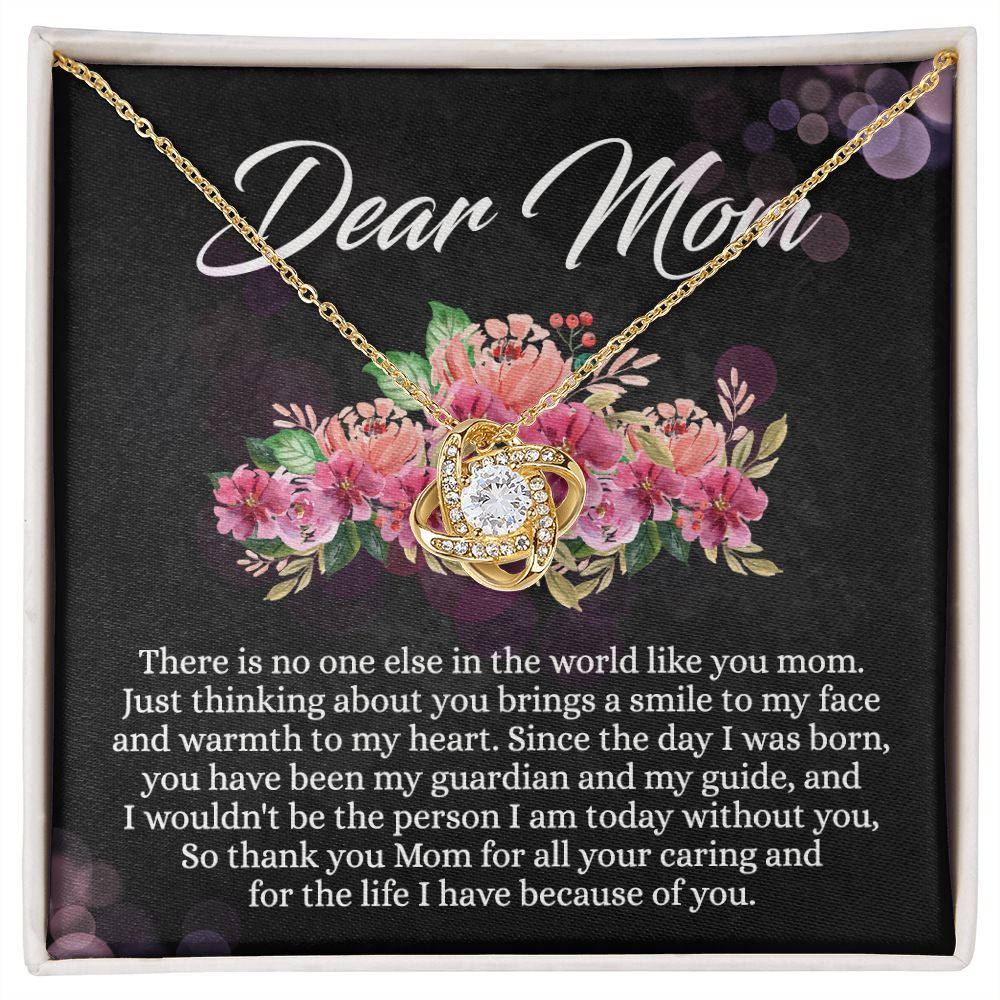 To My Mom Necklace, Mothers Day Gift From Daughter, Mom Gifts Idea, Mothers Day Necklace From Daughter, Mothers Day Gift From Son, Gift For Mom From Son, Mothers Day Jewelry Box Love Knot Necklace for Mom