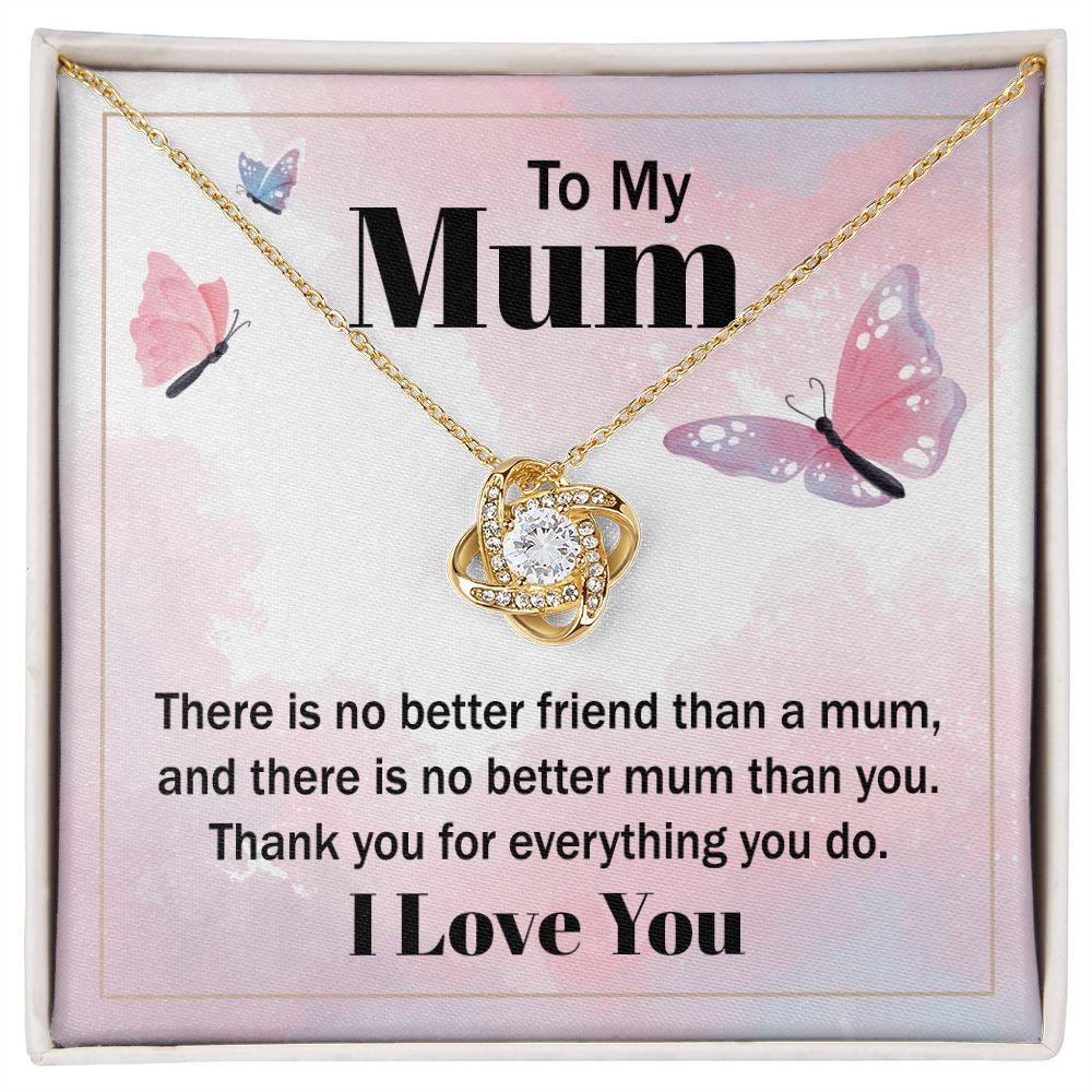 To My Mom Necklace  from Son and Daughter Love Knot Necklace for Mom Pendant Gift From Daughter Jewelry Pendant With Message Card Gift For Mom