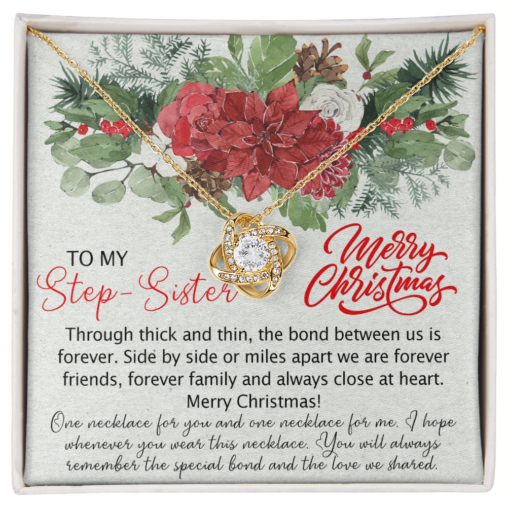 To My Step-Sisters Necklace Pendant for Bonus Sister Christmas Necklace Pendant for Sister In Law Personalized Necklace Gift for Step Sister Christmas Present for Sisters 301
