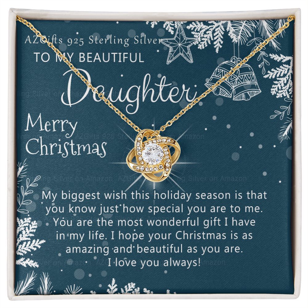 To My Daughter Necklace from Mom Pendant for Daughter Christmas Pendant Gift from Mother to Daughter Personalized Necklace Gift for Daughter Christmas Present for Her Girl