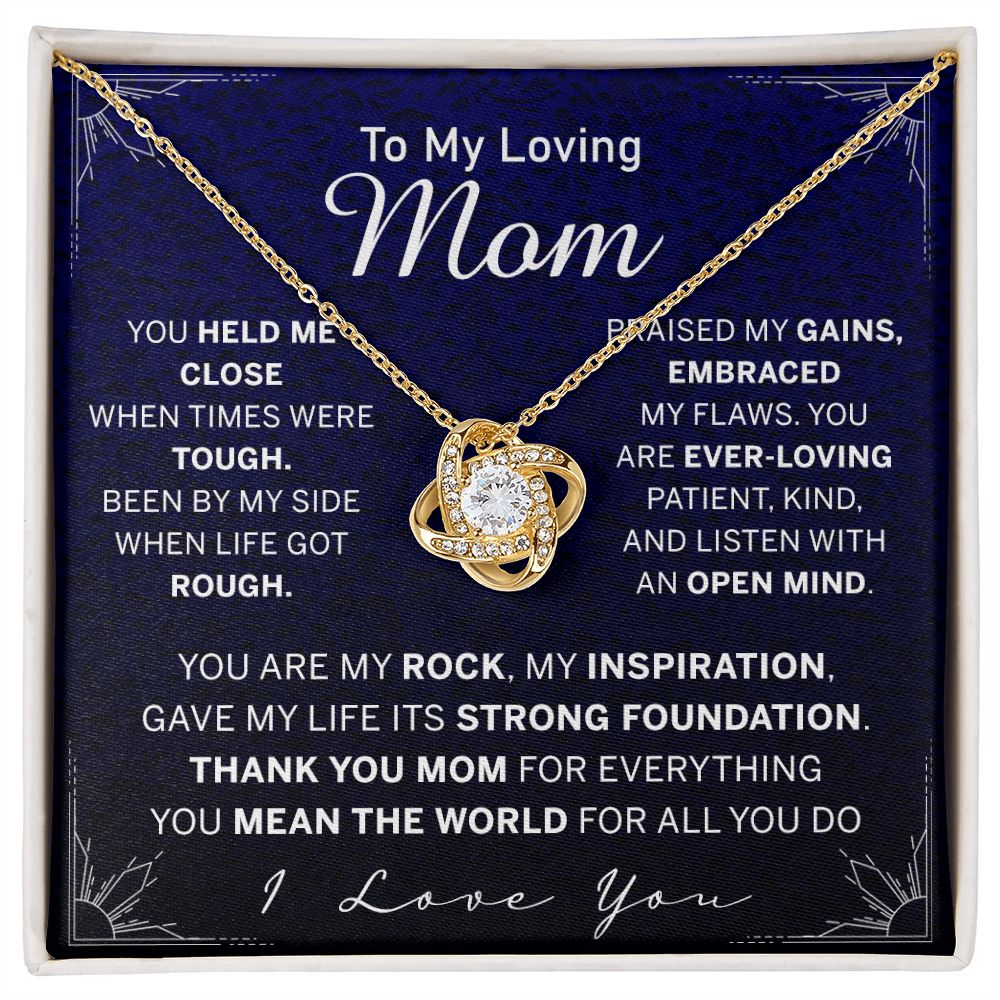 To My Mom Necklace, Gift For Mom, Mother's Day Gift from Daughter, Mom Jewelry Gift for Mothers Day, Birthday Gift for Mother, Moms Gift from Daughter Son, Love Knot Necklace for Mom Mother