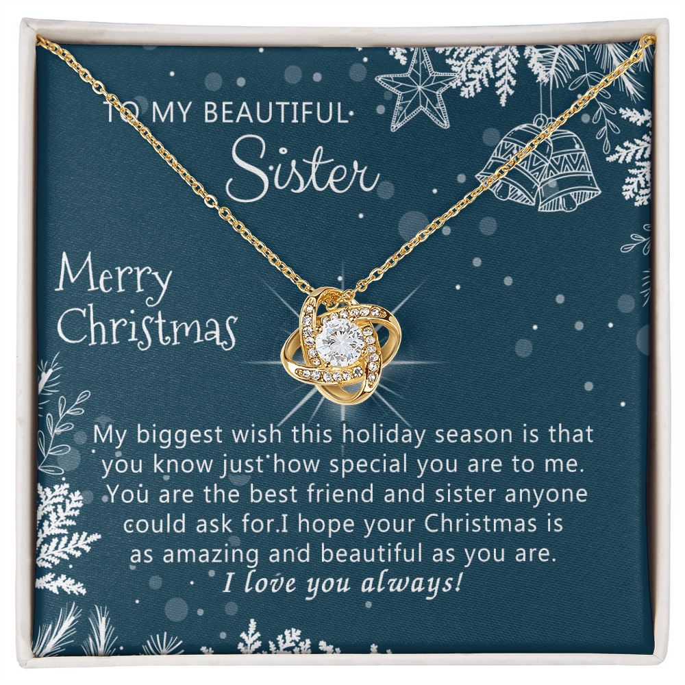 Personalized Necklace Gift To My Sisters Necklace from Brother Sisters Gift from Brother to Sisters Birthday Gift Idea for Her Necklace for Sister Gift from Brother Sisters Love Knot Necklace Set Gift for Sister