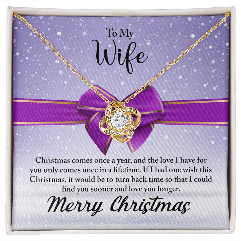 To My Wife Necklace Gifts For Wife Christmas Gift Necklace Jewelry For Wife Love Knot Pendant Necklace Set Gift for Wife