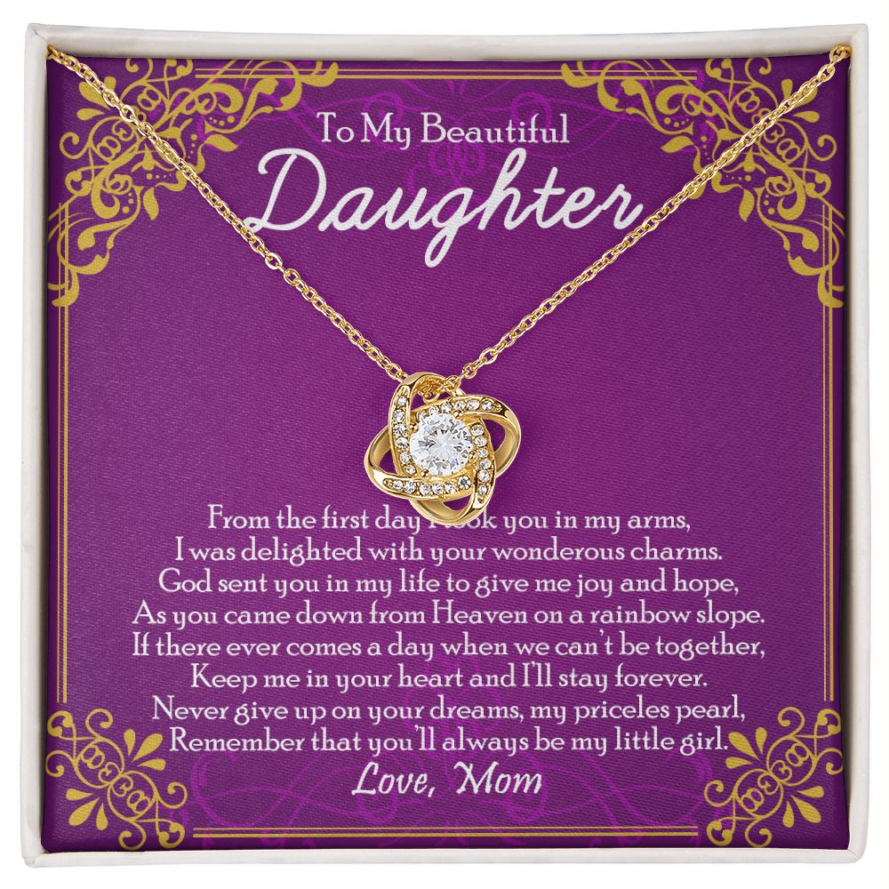 Love Knot Necklace, Gift For Daughter From Mom, To My Daughter, Daughter Mother 175177189525