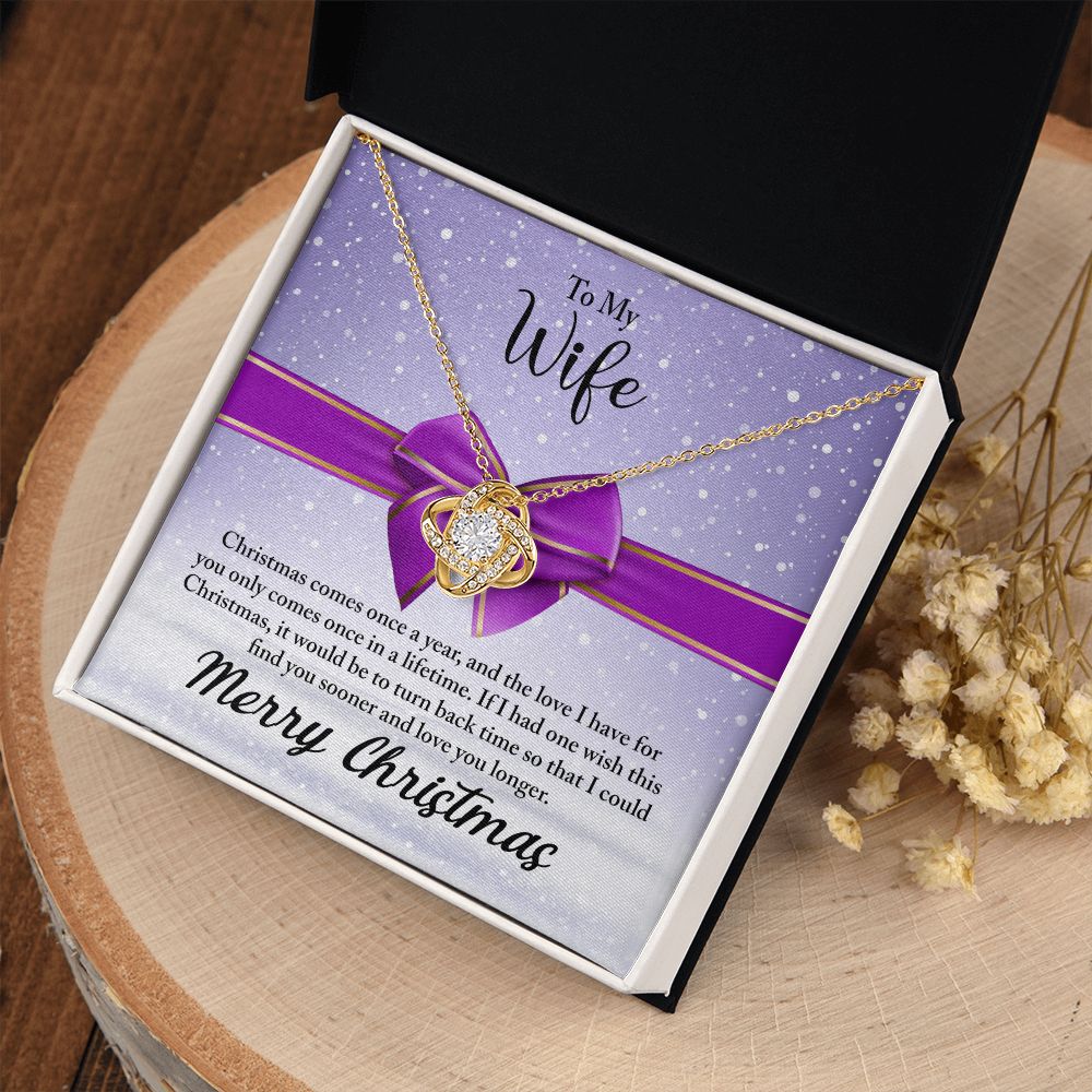 To My Wife Necklace Gifts For Wife Christmas Gift Necklace Jewelry For Wife Love Knot Pendant Necklace Set Gift for Wife