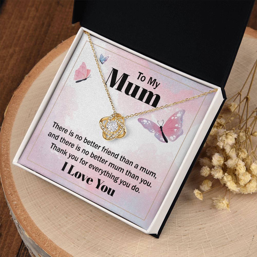 To My Mom Necklace  from Son and Daughter Love Knot Necklace for Mom Pendant Gift From Daughter Jewelry Pendant With Message Card Gift For Mom