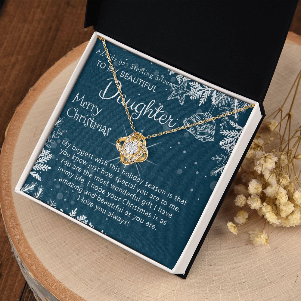 To My Daughter Necklace from Mom Pendant for Daughter Christmas Pendant Gift from Mother to Daughter Personalized Necklace Gift for Daughter Christmas Present for Her Girl