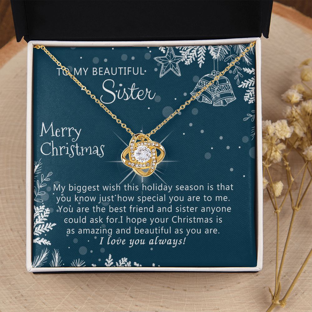 Personalized Necklace Gift To My Sisters Necklace from Brother Sisters Gift from Brother to Sisters Birthday Gift Idea for Her Necklace for Sister Gift from Brother Sisters Love Knot Necklace Set Gift for Sister