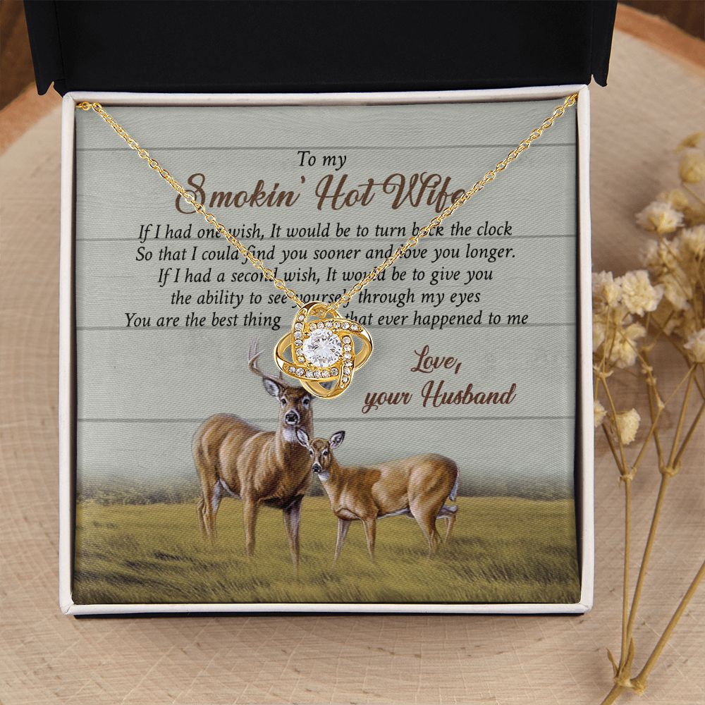 To My Wife Love Knot Necklace Set Gift For Wife Christmas Presents for Wife Jewelry For Wife