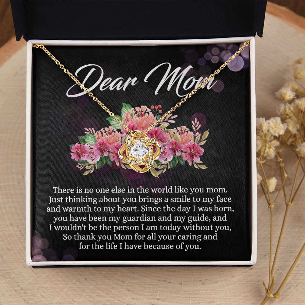 To My Mom Necklace, Mothers Day Gift From Daughter, Mom Gifts Idea, Mothers Day Necklace From Daughter, Mothers Day Gift From Son, Gift For Mom From Son, Mothers Day Jewelry Box Love Knot Necklace for Mom