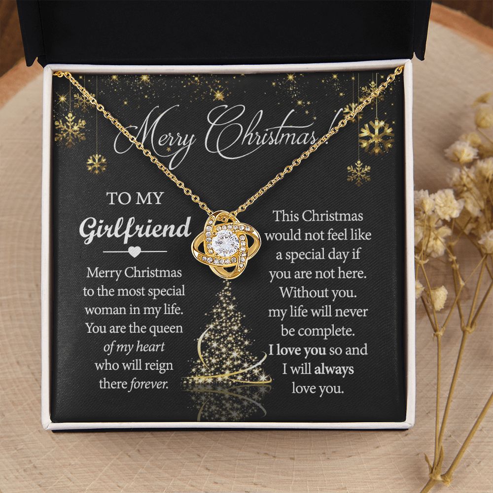 Girlfriend Christmas Gift Future Wife Christmas Necklace Romantic Christmas Gift Love Knot Necklace Set Gift for Girlfriend