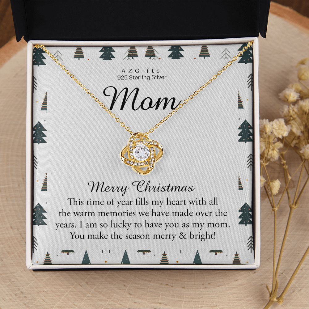 Christmas gifts for mom from daughter, Christmas gift for mom, Gift ideas for mom, Love Knot Necklace Set Gift for mom