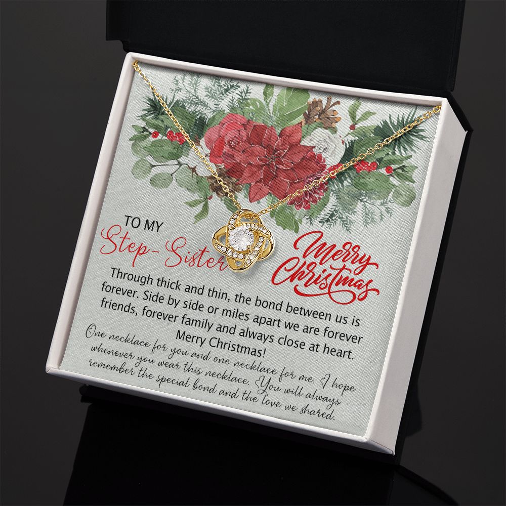 To My Step-Sisters Necklace Pendant for Bonus Sister Christmas Necklace Pendant for Sister In Law Personalized Necklace Gift for Step Sister Christmas Present for Sisters 301