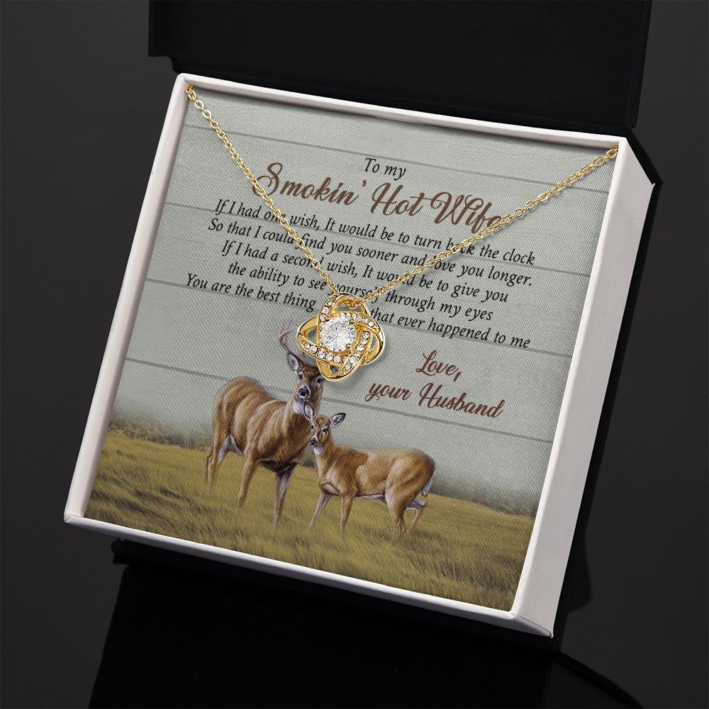 To My Wife Love Knot Necklace Set Gift For Wife Christmas Presents for Wife Jewelry For Wife