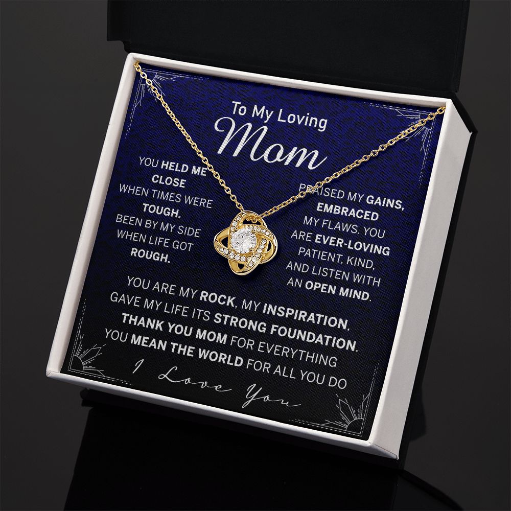 To My Mom Necklace, Gift For Mom, Mother's Day Gift from Daughter, Mom Jewelry Gift for Mothers Day, Birthday Gift for Mother, Moms Gift from Daughter Son, Love Knot Necklace for Mom Mother
