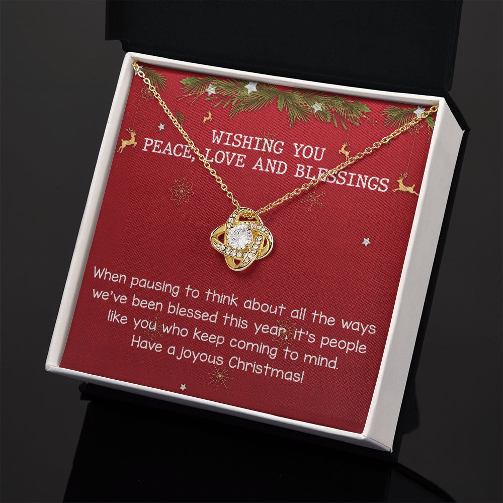 Wishing You Peace Love and Blessing The Love Knot Necklace Set Gift from Husband