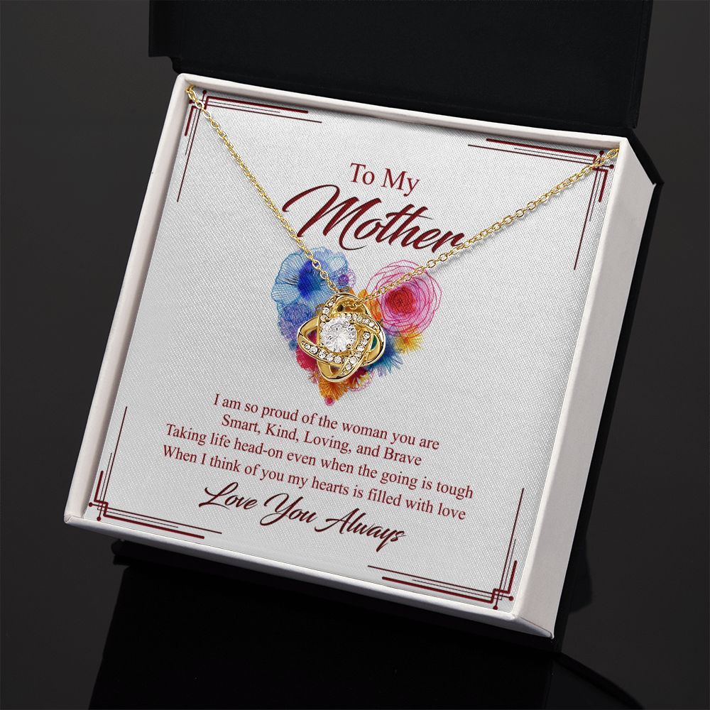 To My Mother Necklace, Mom Gifts, Mom Jewelry Box, Necklace for Mom, Gifts for Mom, Mother's Day Necklace Jewelry Gift For Mom, Birthday Gift For Mom, Thank you Mom Gift Love Knot Necklace for Mom