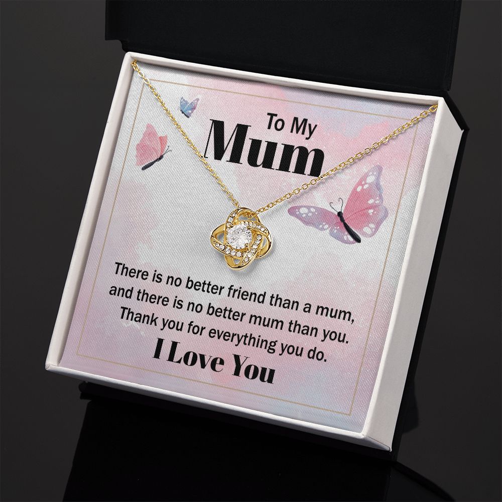 To My Mom Necklace  from Son and Daughter Love Knot Necklace for Mom Pendant Gift From Daughter Jewelry Pendant With Message Card Gift For Mom