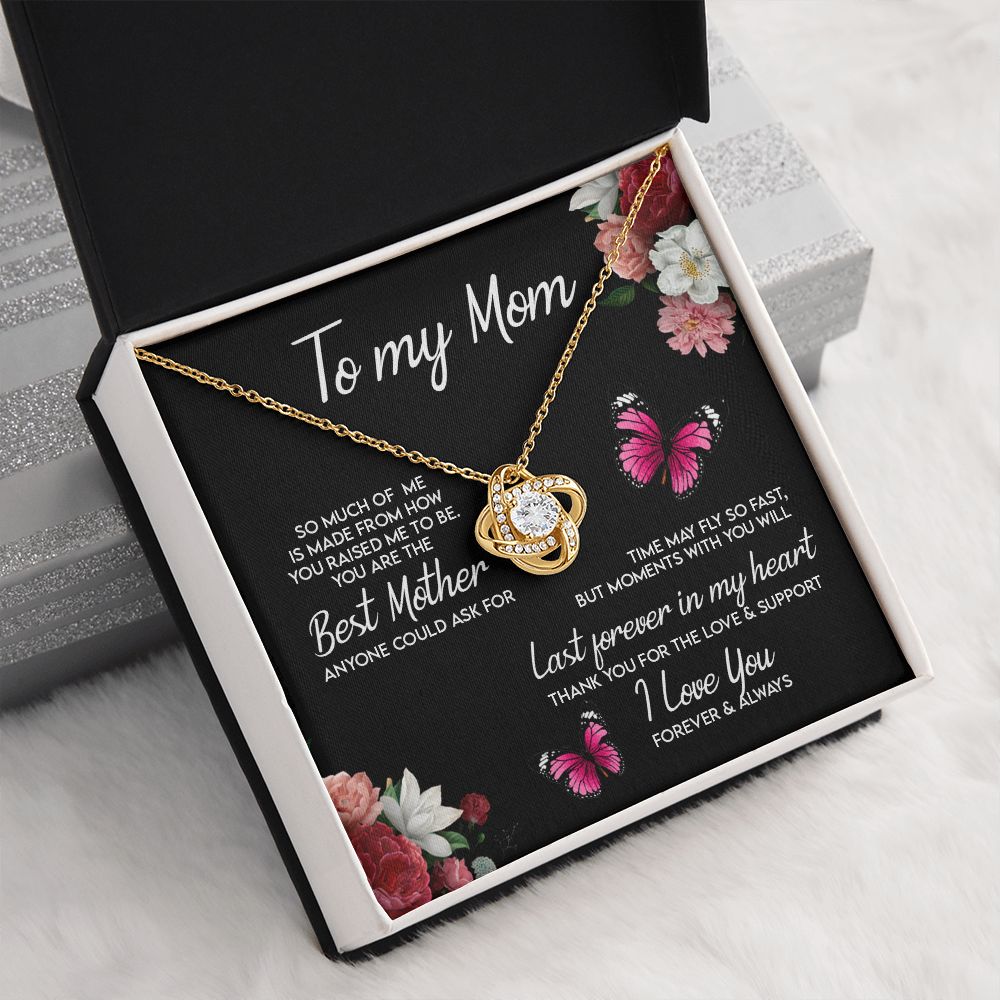 To My Mom Necklace, Love Knot Necklace for Mom from Daughter, Daughter Gift For Mom, Present For Mom, Mother Gifts from Son or Daughter, Jewelry Gift for Mothers Day, Birthday Gift for Mother, Moms