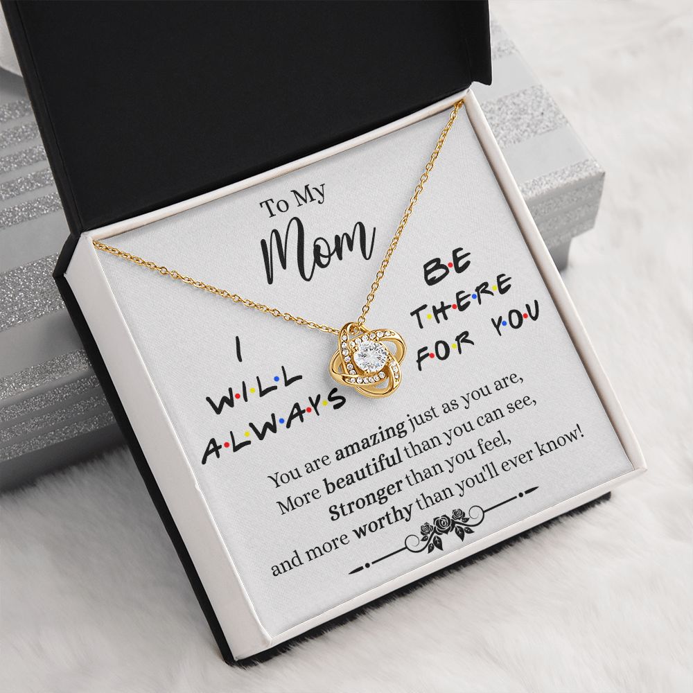 Mom Necklace Mothers Day Gift From Daughter Mother Daughter Jewelry To My Mom Necklace Love Knot Necklace Gift for Mom