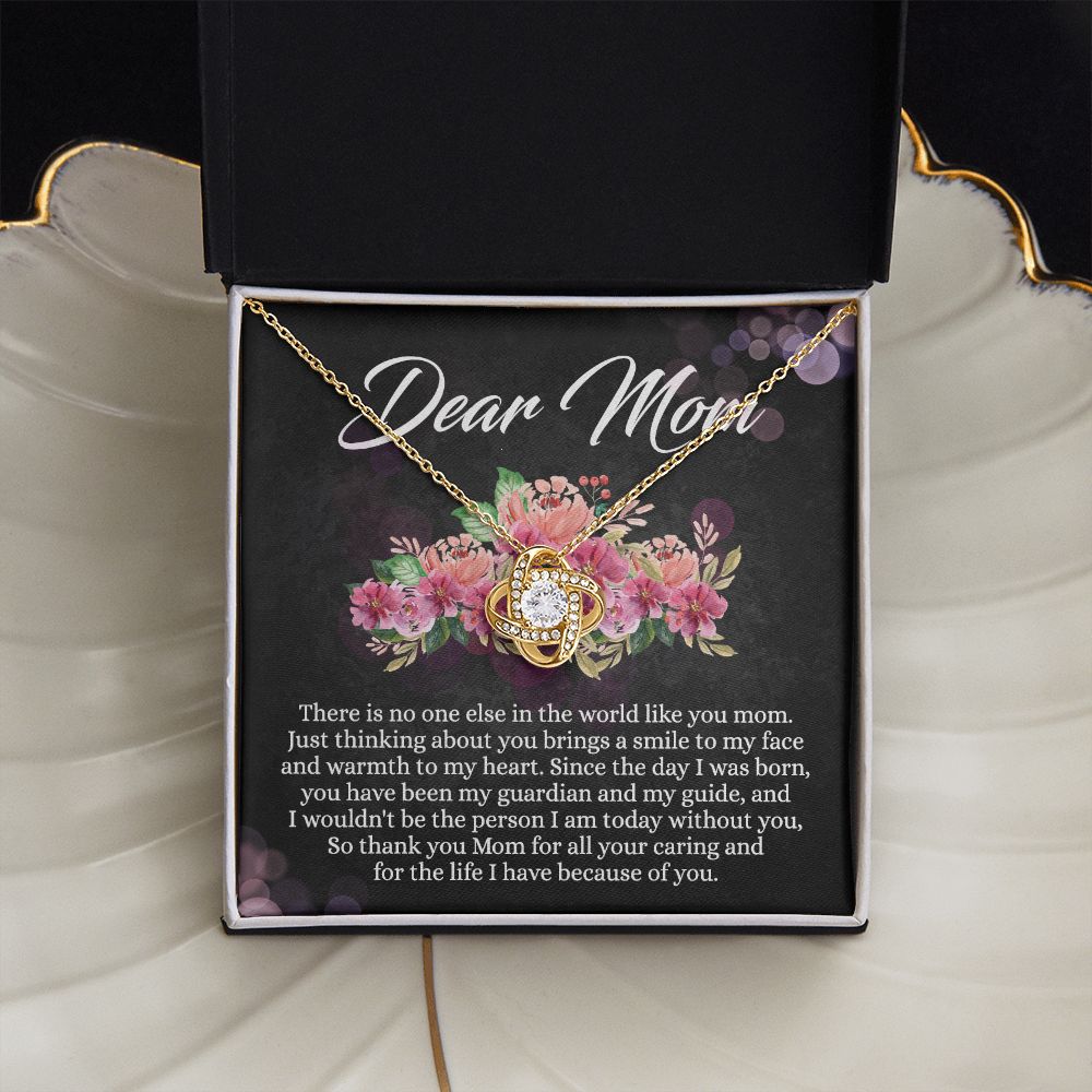 To My Mom Necklace, Mothers Day Gift From Daughter, Mom Gifts Idea, Mothers Day Necklace From Daughter, Mothers Day Gift From Son, Gift For Mom From Son, Mothers Day Jewelry Box Love Knot Necklace for Mom