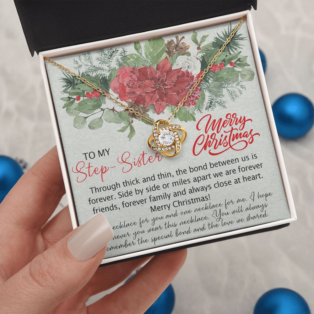 To My Step-Sisters Necklace Pendant for Bonus Sister Christmas Necklace Pendant for Sister In Law Personalized Necklace Gift for Step Sister Christmas Present for Sisters 301