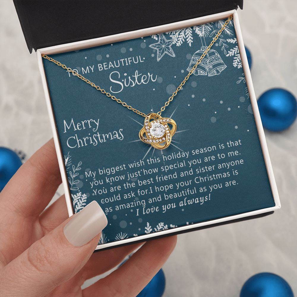 Personalized Necklace Gift To My Sisters Necklace from Brother Sisters Gift from Brother to Sisters Birthday Gift Idea for Her Necklace for Sister Gift from Brother Sisters Love Knot Necklace Set Gift for Sister