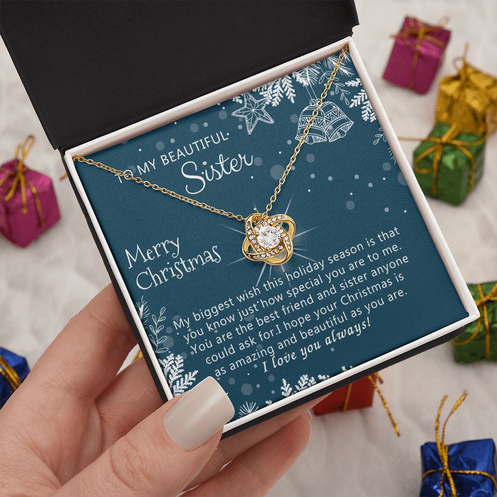 Personalized Necklace Gift To My Sisters Necklace from Brother Sisters Gift from Brother to Sisters Birthday Gift Idea for Her Necklace for Sister Gift from Brother Sisters Love Knot Necklace Set Gift for Sister