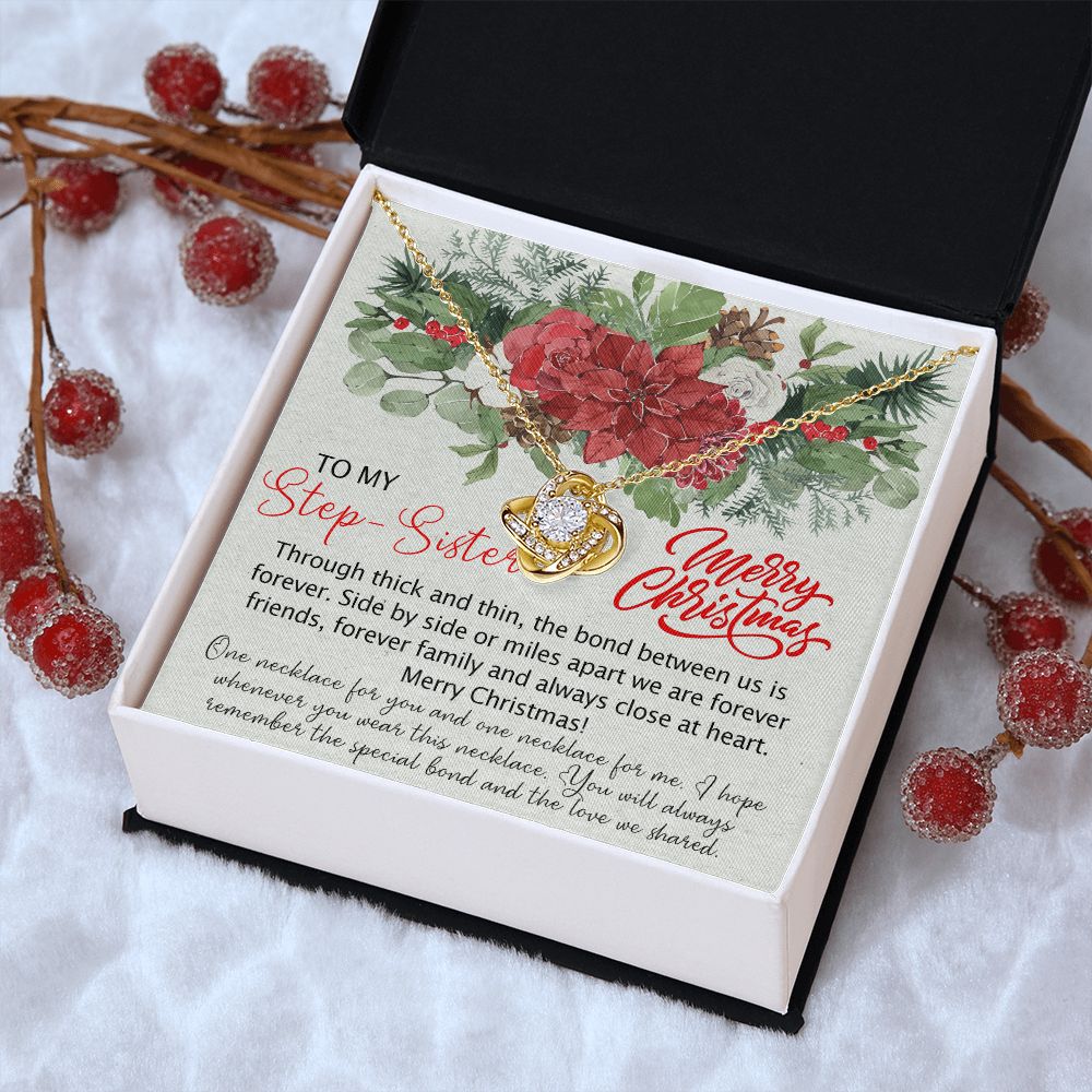 To My Step-Sisters Necklace Pendant for Bonus Sister Christmas Necklace Pendant for Sister In Law Personalized Necklace Gift for Step Sister Christmas Present for Sisters 301