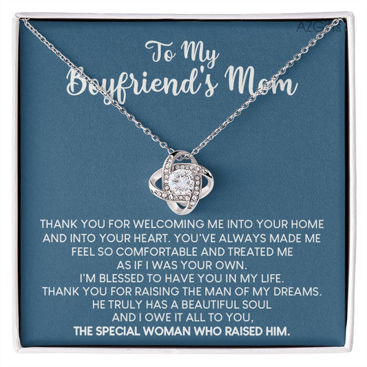 To My Boyfriend's Mom Necklace From Him, Daughter Gift For Mom, Gift Necklace for My Boyfriend's Mom Christmas, Necklace for Birthday, Mother's Day Necklace Gift For Boyfriend's Mom Gift Necklace