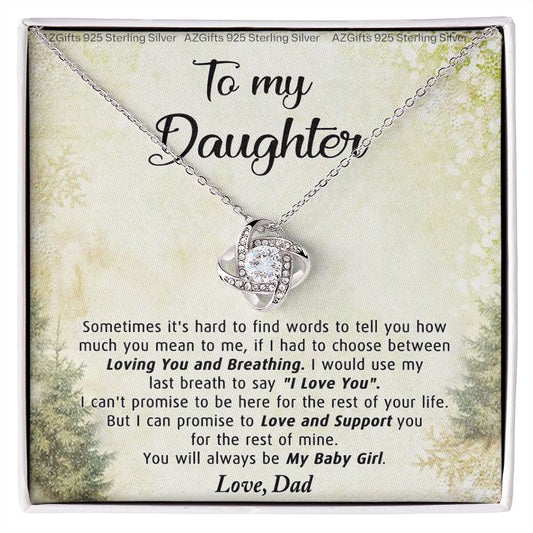 to My Daughter Necklace This Old Lion Will Always Have Your Back Love Knot Necklace Set Gift for Daughter Necklace From Dad - Daughter gifts from dad Includes Gift Box